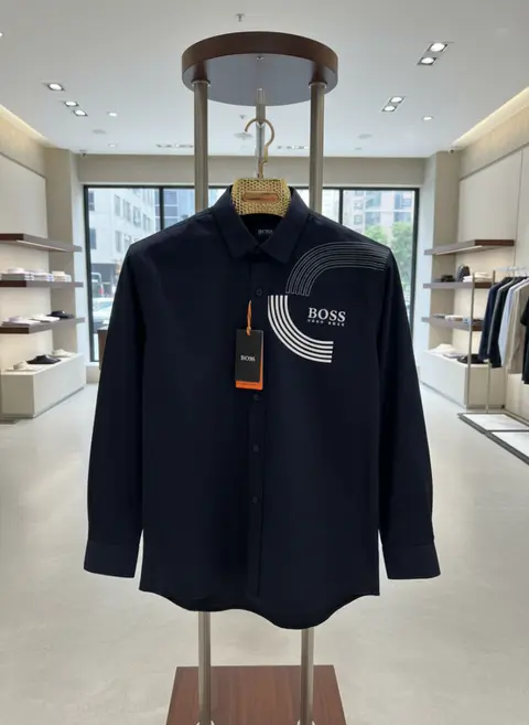 HUGO BOS IMPORTED SHIRTS NAVY BLUE
