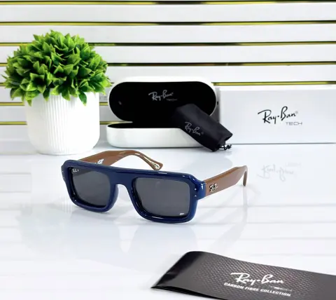 Ray-Ban 4954 puffer square blue black brown