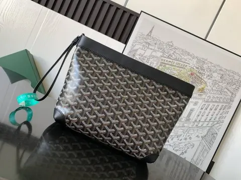 Goyard black Conti Unisex Pouch With DustCover