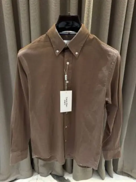 Calvin Kline Chest Logo Full Sleeves Shirt Light Brown