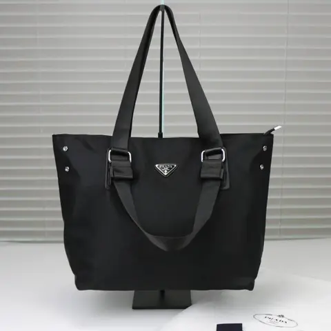 Prada Tessuto Saffiano Top Zip Premium Tote Bag With Dust Bag (Black - 266)