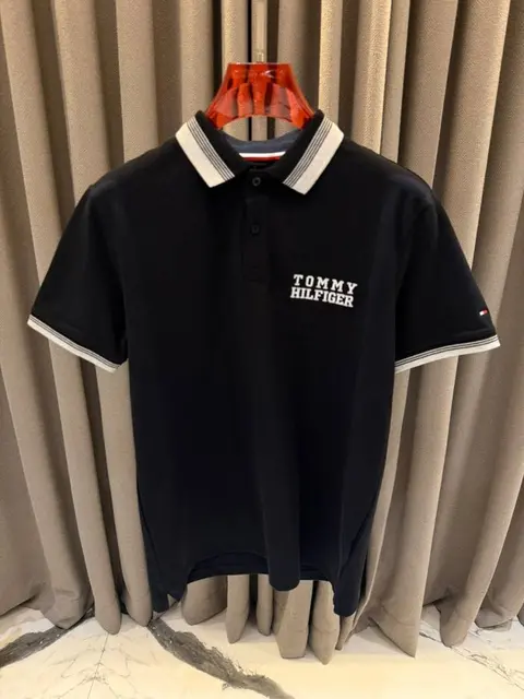 Tommy Hilfige Chest Logo Polo T-shirt Black