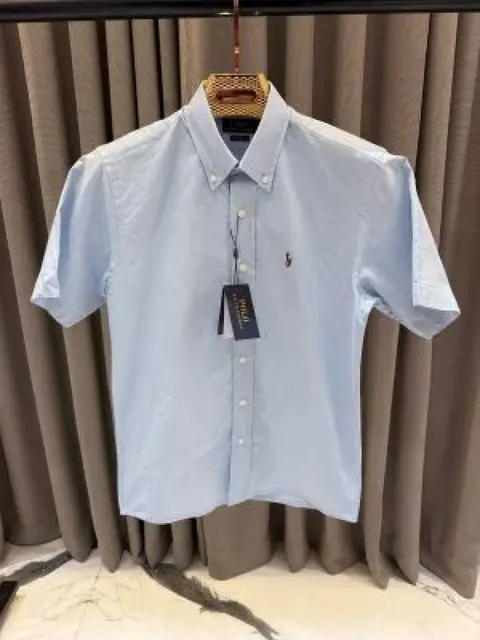 Ralph Lauren Chest Logo Half Sleeves Shirt Light Purple