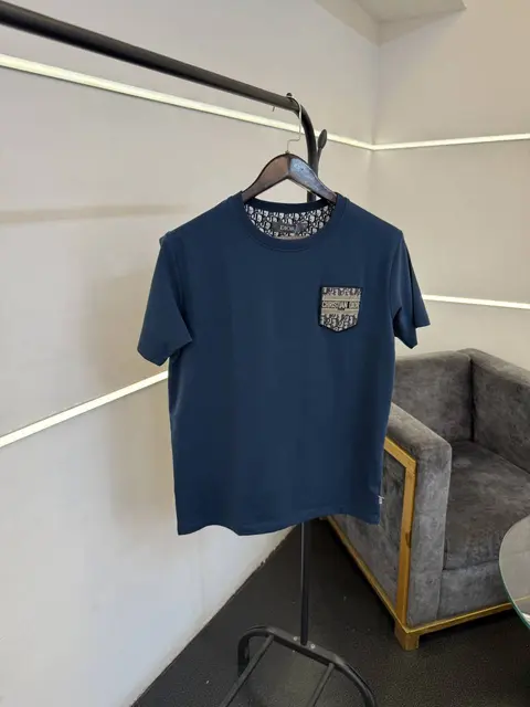Christian diyor turkish imported round neck tshirt with brand patch c green