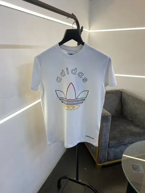 Adidas round neck imported tshirt with multi brand logo and name sale