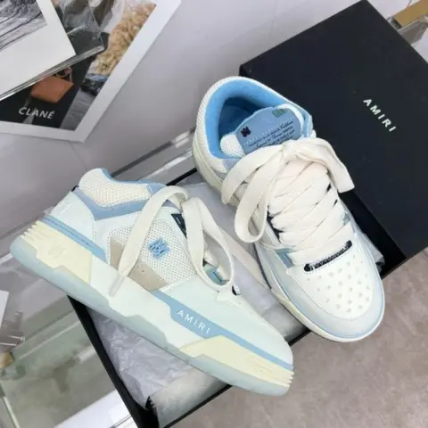 Amiri MA 1 Low Top White Blue