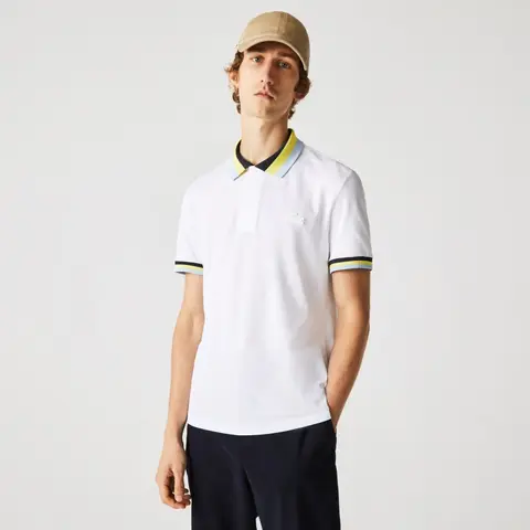 Lacoste pique imported polo tshirt white