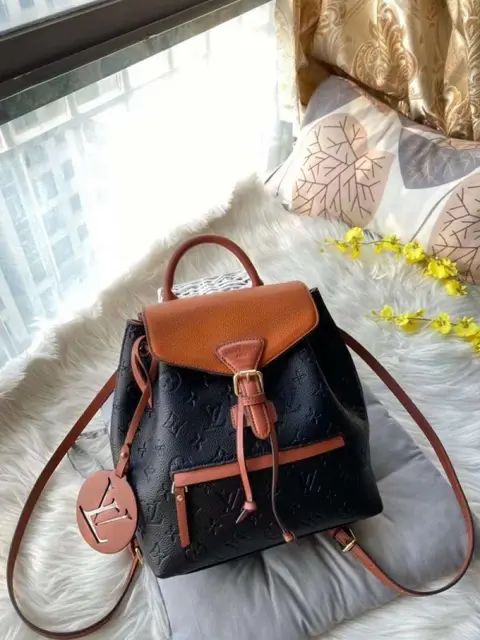Louis Vuitton LV Premium Unisex Backpack With Dust Bag (Black Brown - 584)