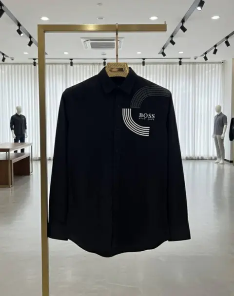 HUGO BOS IMPORTED SHIRTS BLACK