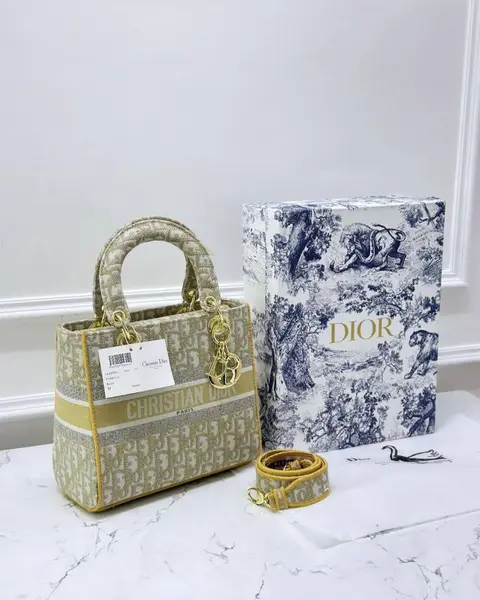 Dior Lady D Lite Golden With Original Box DustCover