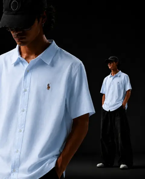 Ralph LAUREN P-OLO IMPORTED STORE ARTICLE SHIRT LINEN FABRIC
