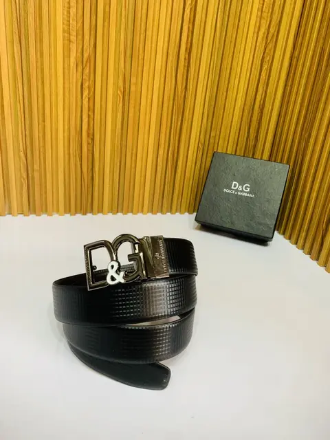 11 D&G DOLCHE GABANA BLACK PREMIUM QUALITY REVERSIBLE BELT WITH BOX