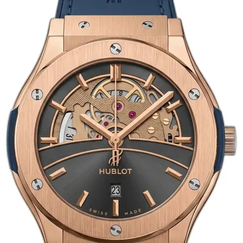 Hublot Big Bang Tourbillon Blue Leather - dial close-up