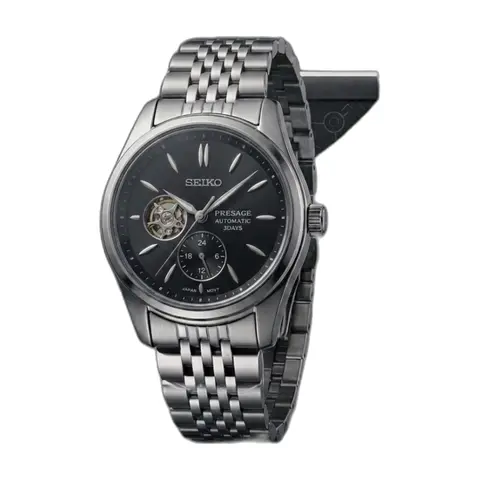 Seiko presage SPB471 Automatic silver Black - front view