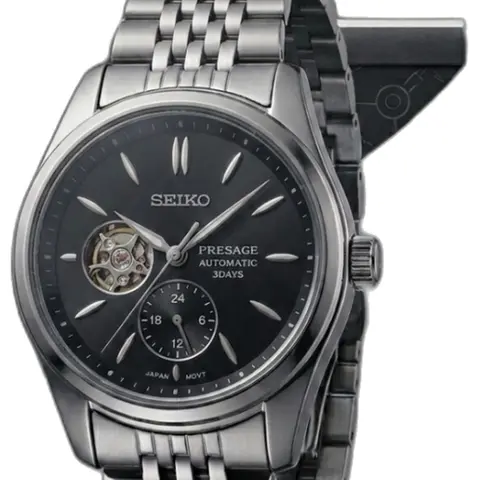 Seiko presage SPB471 Automatic silver Black - dial close-up