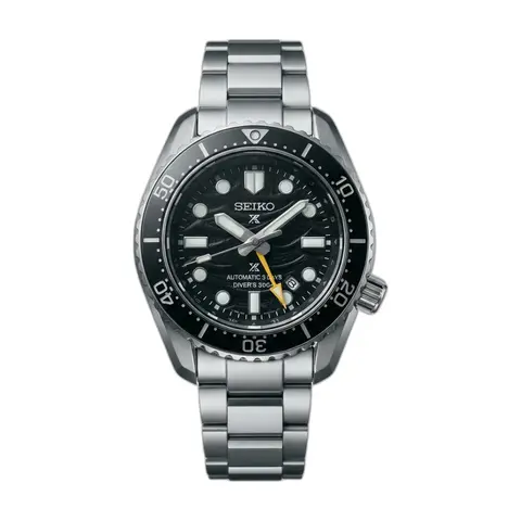 Seiko Prospex 1968 Heritage GMT Silver Black Dial - front view