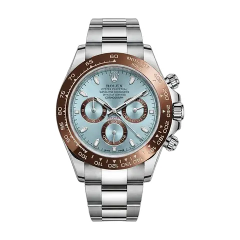 Rolex Daytona chronograph sky Blue platinum - front view