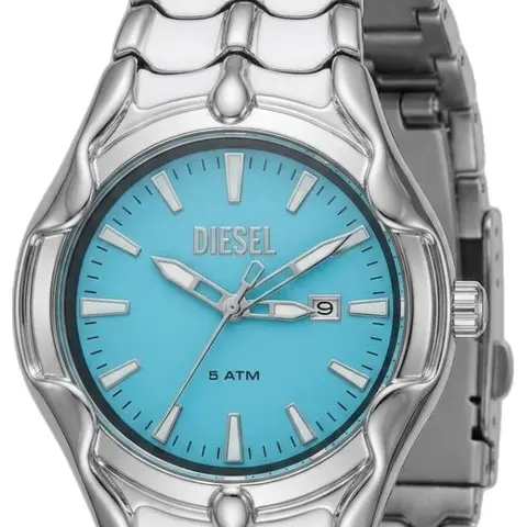 Dieseel Vert Series silver Sky blue - dial close-up