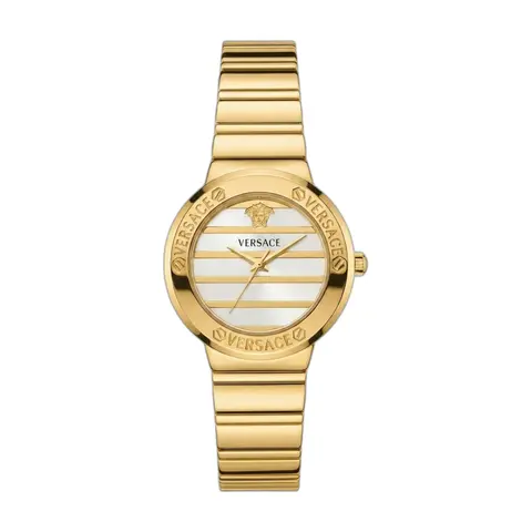 Versace Greca Logo Pearl Gold - front view