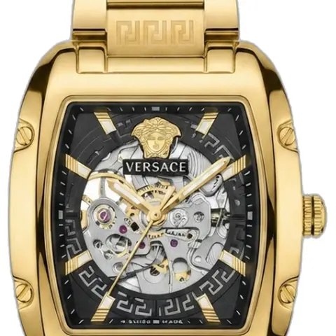 Versace Dominus Sktl Men Automatic Gold black dail - dial close-up