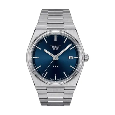 Tissot 1853 PRX Silver Blue Dial - front view