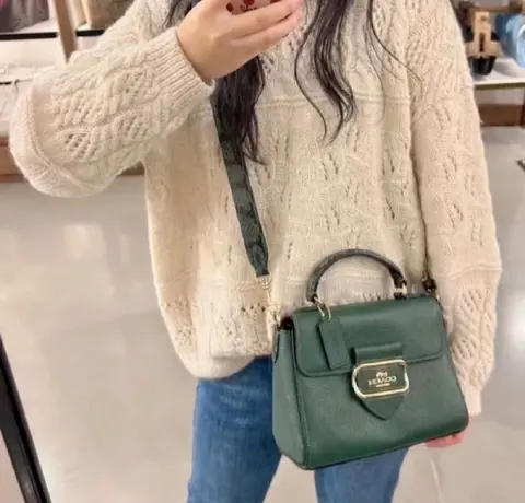 Coach Morgan Top Handle Signature Bag With OG Box & Dust Bag (Green-344)