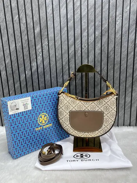 Tori Burch Jacquard Cresent Slingbag With OriginalBox