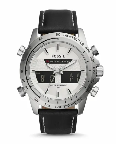 Fossil il Digital Dual Time White Dial