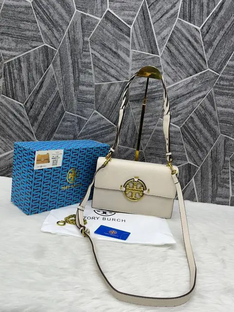 Tori Burch Miller White ShoulderBag With OriginalBox