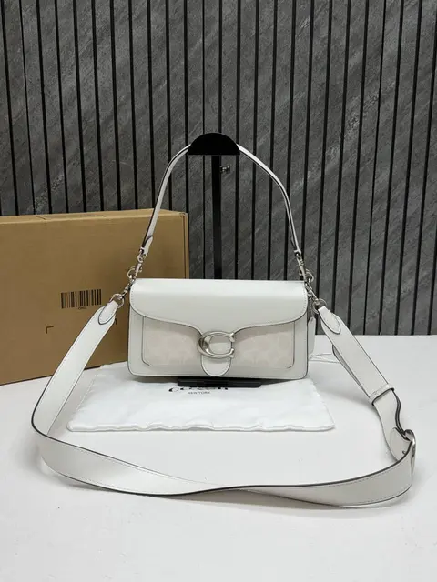 Coach Tabby 26 Highend Quality White-Mono-Brown With Original Box & DustCover With Branding inside the flap 11 Highend