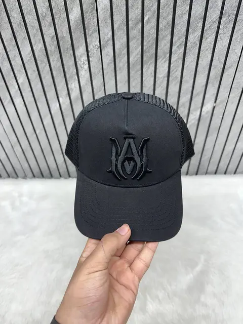 Amiri All Black Front Logo Premium Unisex Cap