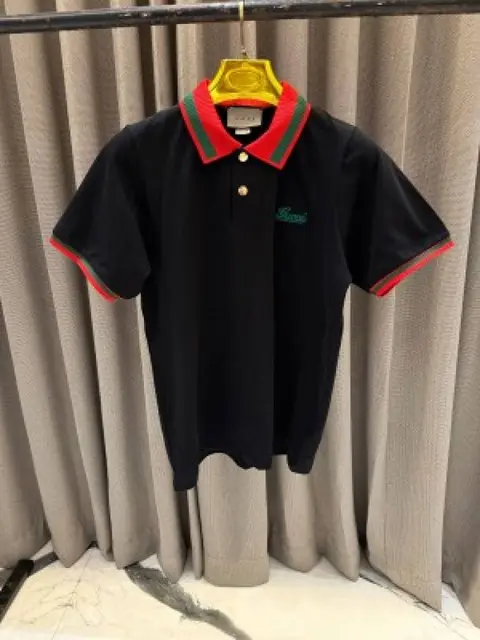 SALE Guchi Chest Logo Polo BlackRed