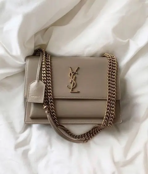 Ysl Sunset Beige 2503 Shoulder Bag With OriginalBox & DustCover