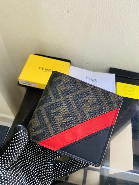 12 FENDY PRINTED PREMIUM QUALITY WALLET WITH BOX