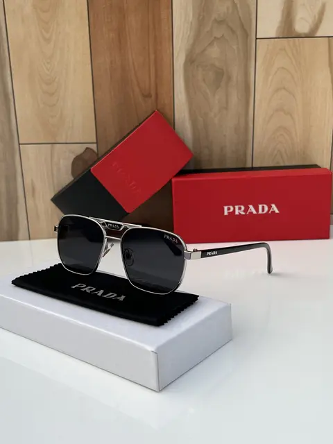 Prada 58 silver black