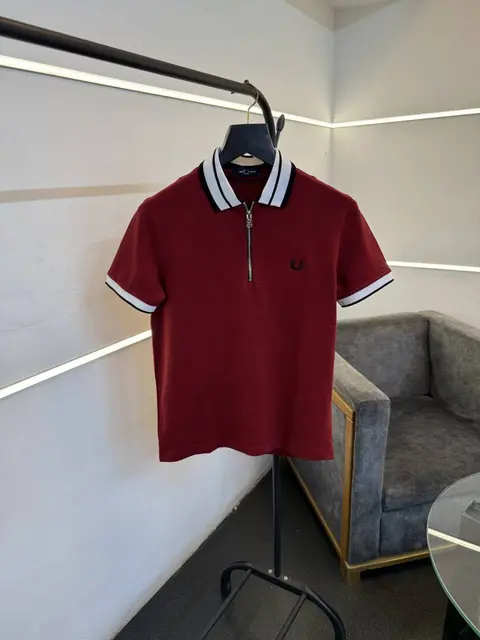 Fredperry red imported embroidery polo tshirt black salw