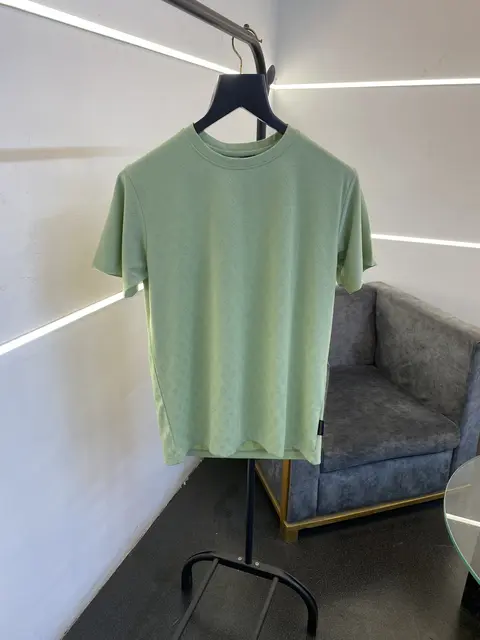 Louis Vuitton laser cut monogram round neck tshirt green sale