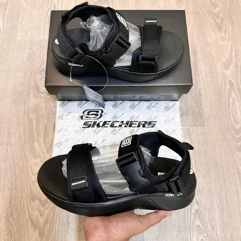 Skechers Go Walk All Black Premium Sandal