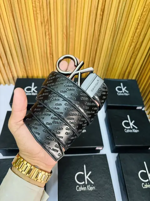 23 CK CALVIN KLINE GREY PREMIUM QUALITY REVERSIBLE BELT