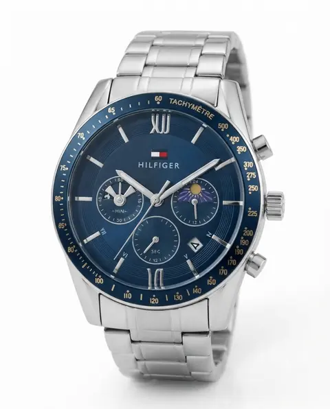 Tommy Hilfiger Multifunction Silver Blue Dial