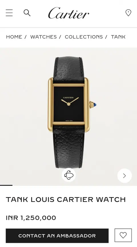 Cartier Tank Must Premiums Black Gold