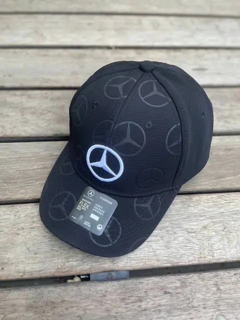 Mercedes Benz White Logo Black Print Premium Unisex Cap