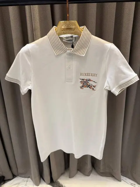 Burberry Chest Logo Polo T-shirt White