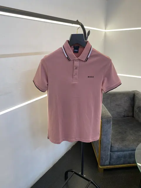 Hugo bos premium imported polo tshirt pink