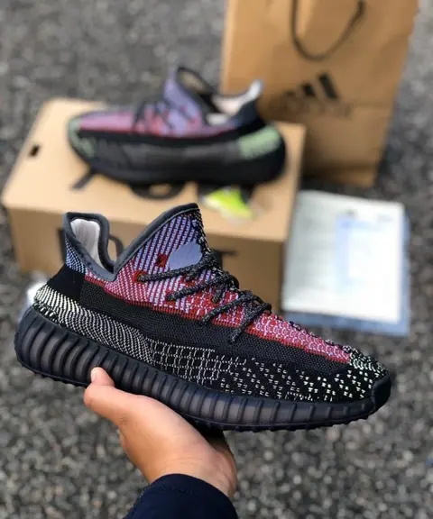 Adidas Yeezy 350 V2 YECHEIL BLACK SEMI UA With OG ACCESSORIES