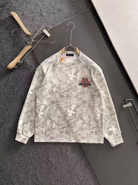 CHROME HEARTS IMPORTED SWEATSHIRT STORE ARTICLE CREAM AND GREY