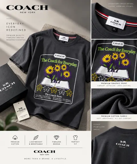 Coach Premium Round Neck T-Shirts 2518