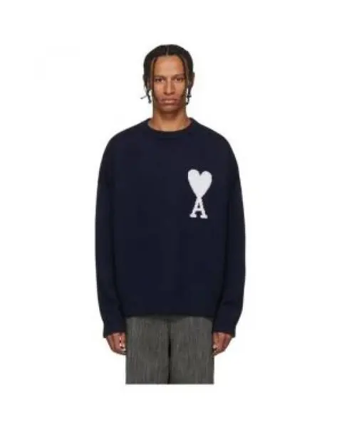 Ami Paris imported sweatshirt Navy