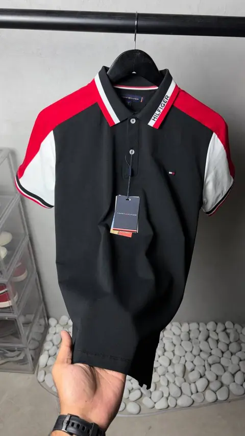 Premium tommy hilfiiger Polo T Shirt with OG box Packaging 2202