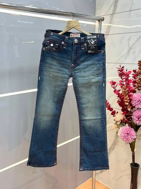 True Religio n Green Shade Boot cut Premium Imported Stretchable lycra fabric Denim with back flap pocket Design Denim 3880